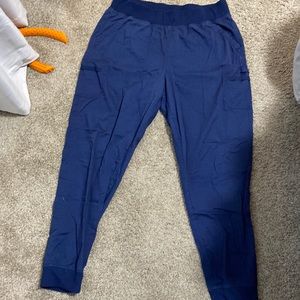 Butter Soft Stretch Womens Jogger Scrub Pants- Navy